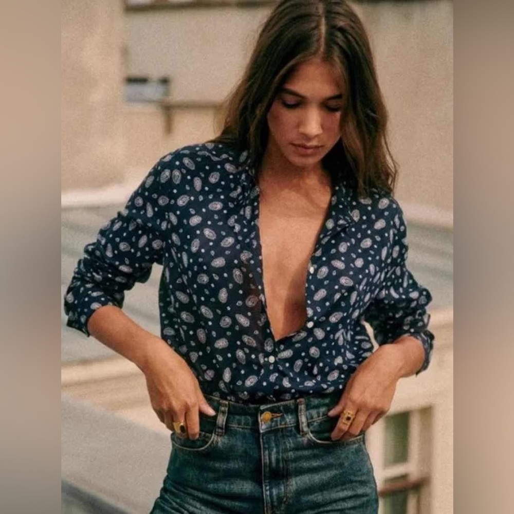 Sezane Pierro Shirt Blouse Top